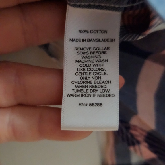 Express Mens Fitted Dress Shirt Medium 15 - 15 1/2 - Picture 4 of 4